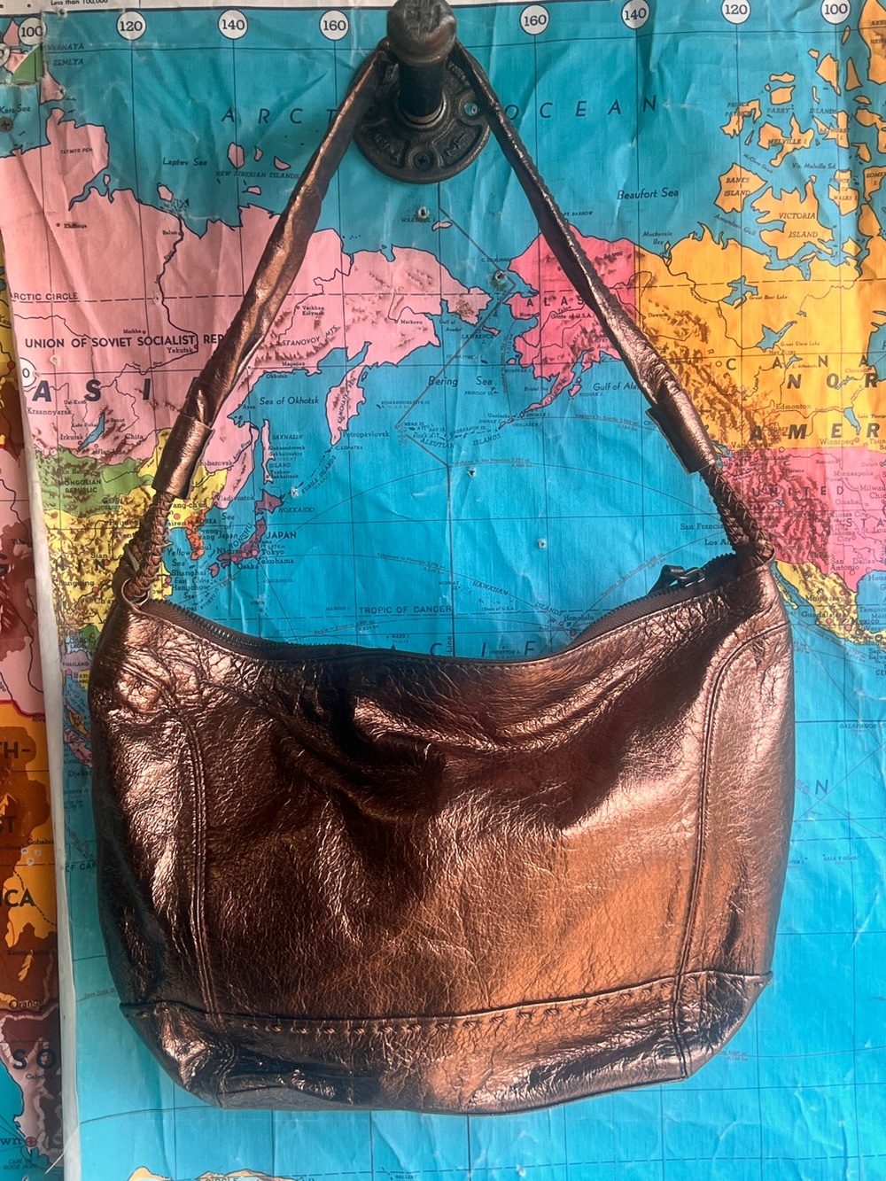 The Sak Bronze-Tone Shoulder Bag